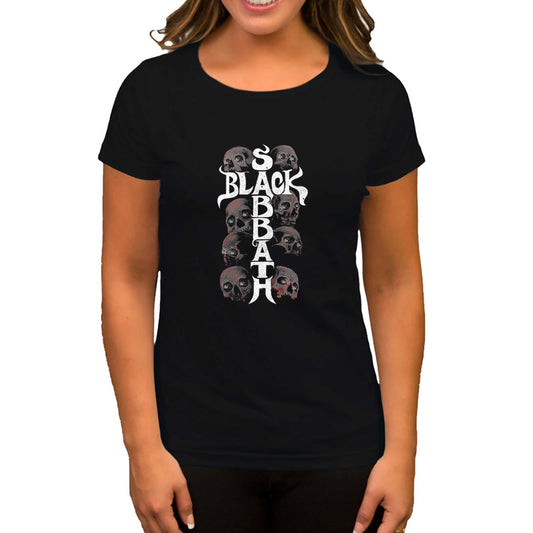 Black Sabbath Skull Siyah Kadın Tişört