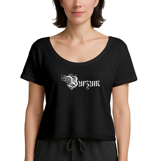 Burzum Design Logo Siyah Kadın Tişört