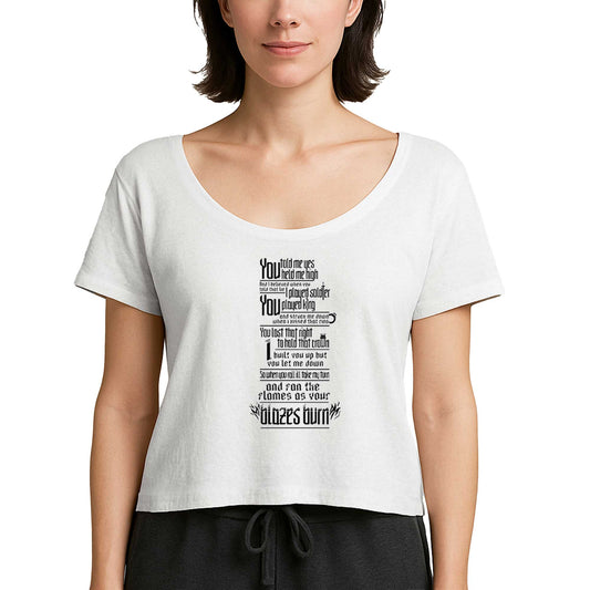 Linkin Park Burn It Down Beyaz Kadın Tişört