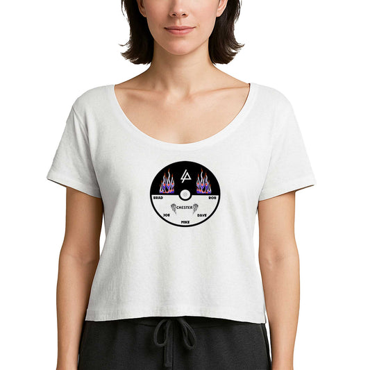 Linkin Park Plak Beyaz Kadın Tişört