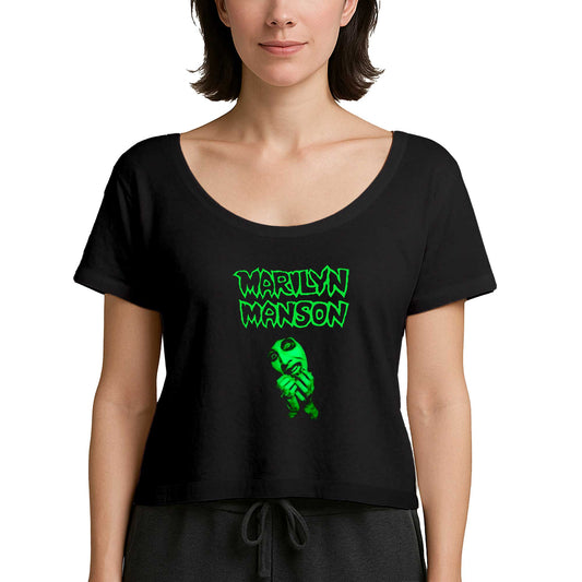 Marilyn Manson Smells Like Children Siyah Kadın Tişört