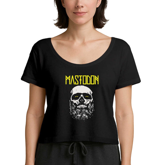 Mastodon Skull Siyah Kadın Tişört