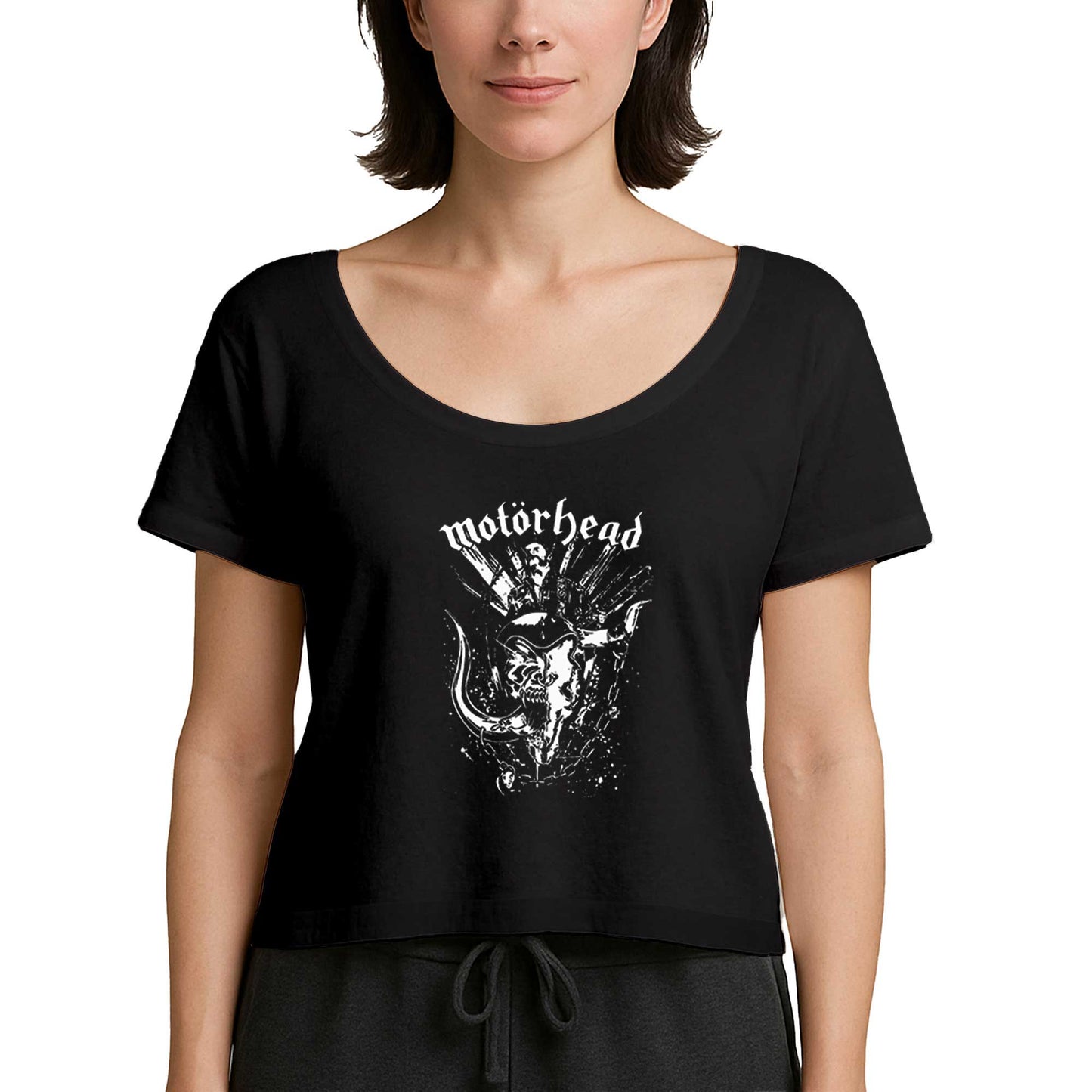 Motörhead Lemmy Kilmister Konser Siyah Kadın Tişört