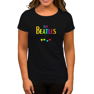 The Beatles Rainbow Siyah Kadın Tişört