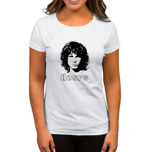 The Doors Jim Morrison Silhouette Beyaz Kadın Tişört