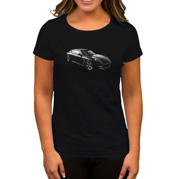 Porsche Panamera Siyah Kadın Tişört