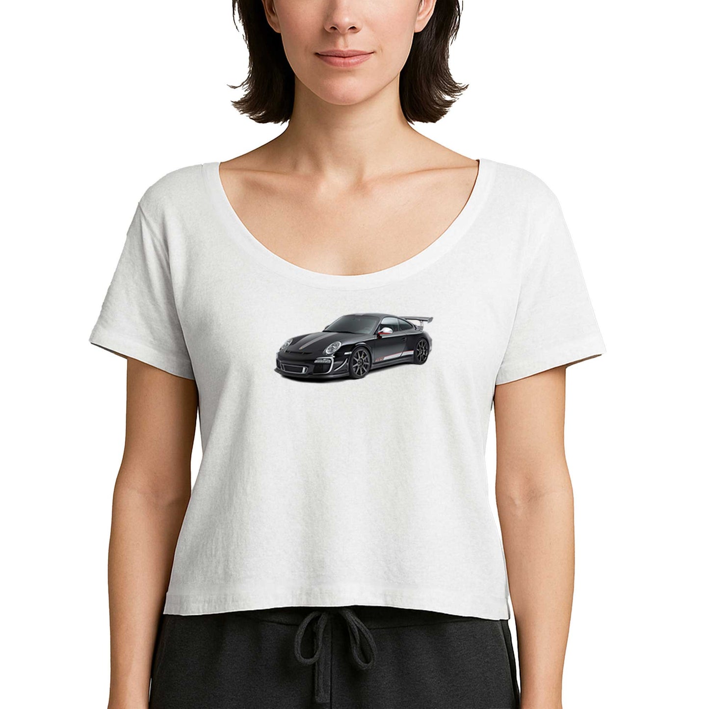 Porsche 911 GT3 Beyaz Kadın Tişört