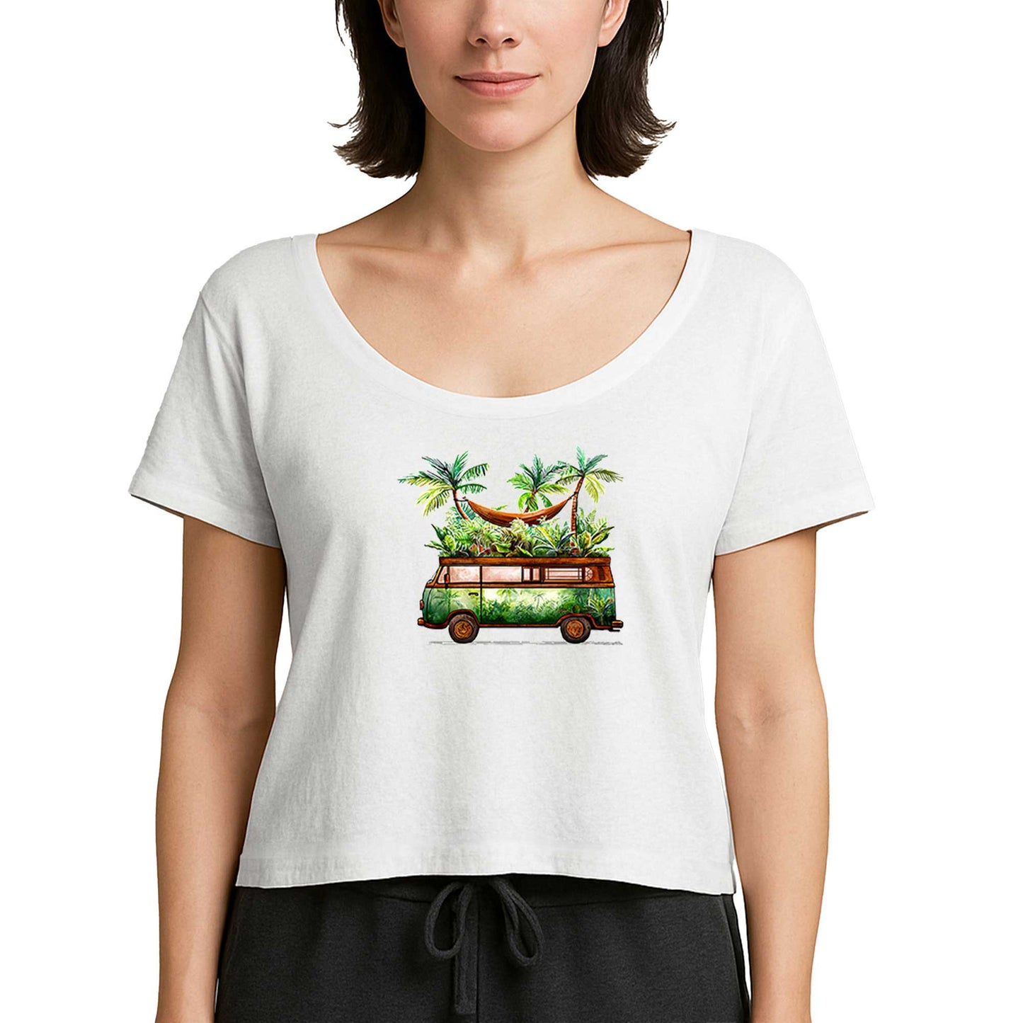 Volkswagen Jungle Van Beyaz Kadın Tişört