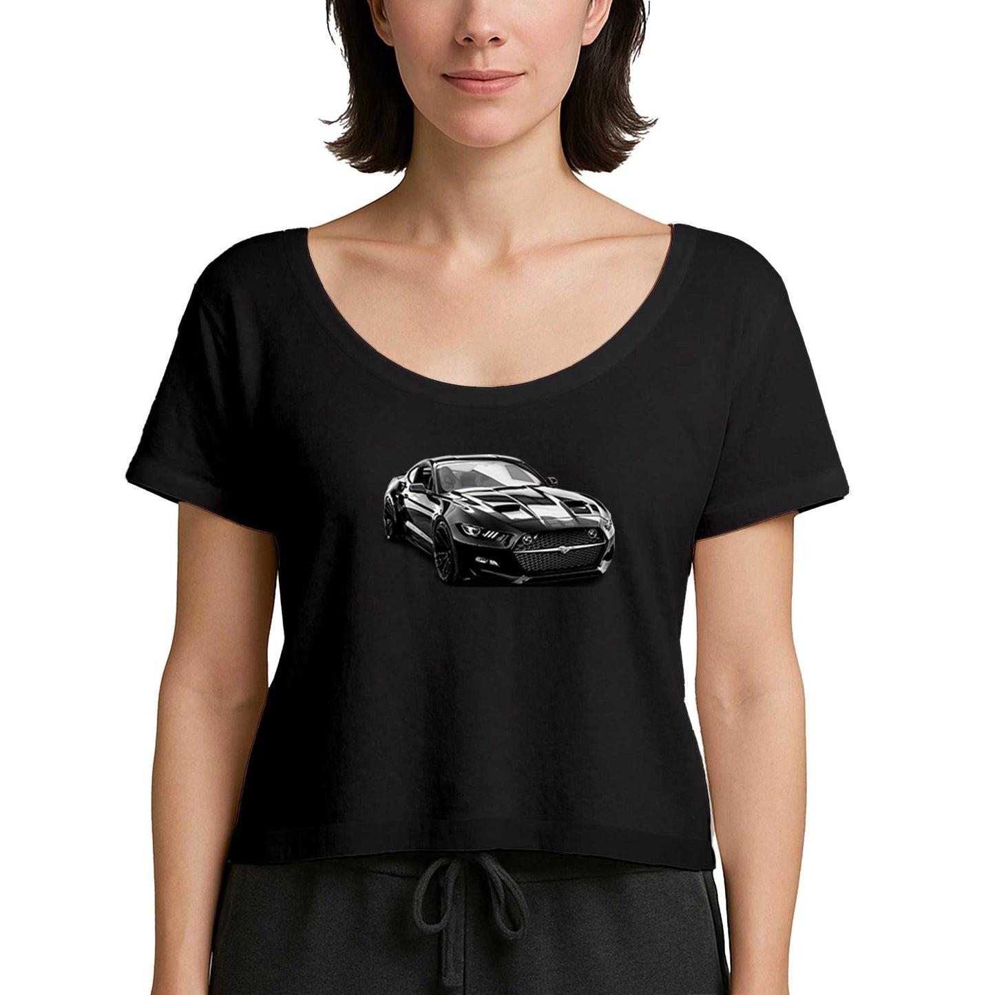 Ford Mustang Galpin Siyah Kadın Tişört