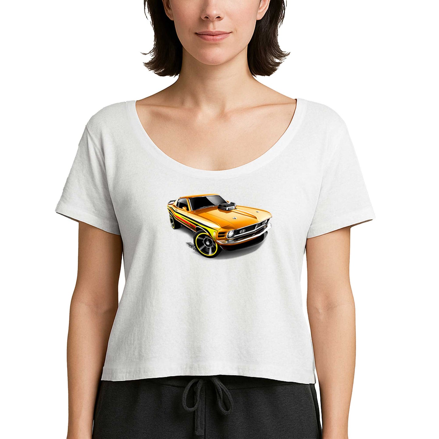 Ford Mustang Mach 1 Beyaz Kadın Tişört