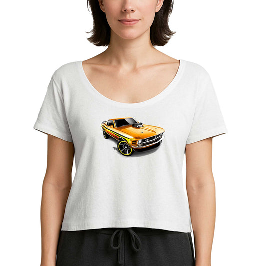 Ford Mustang Mach 1 Beyaz Kadın Tişört