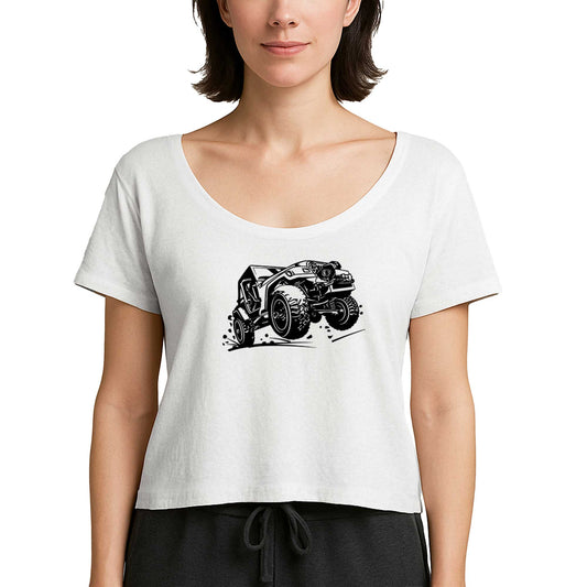 Jeep Off-Road Beyaz Kadın Tişört