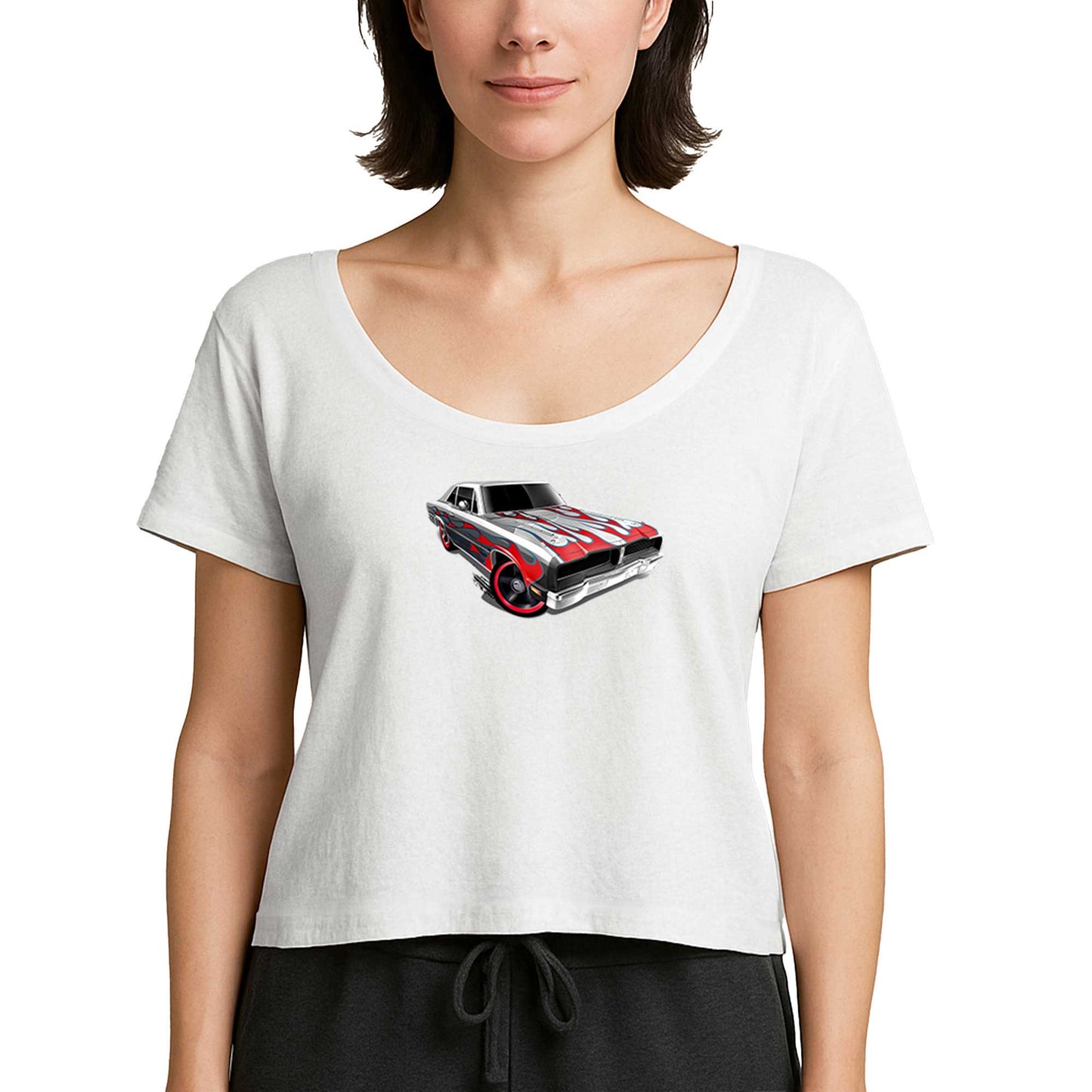 Dodge Charger Beyaz Kadın Tişört