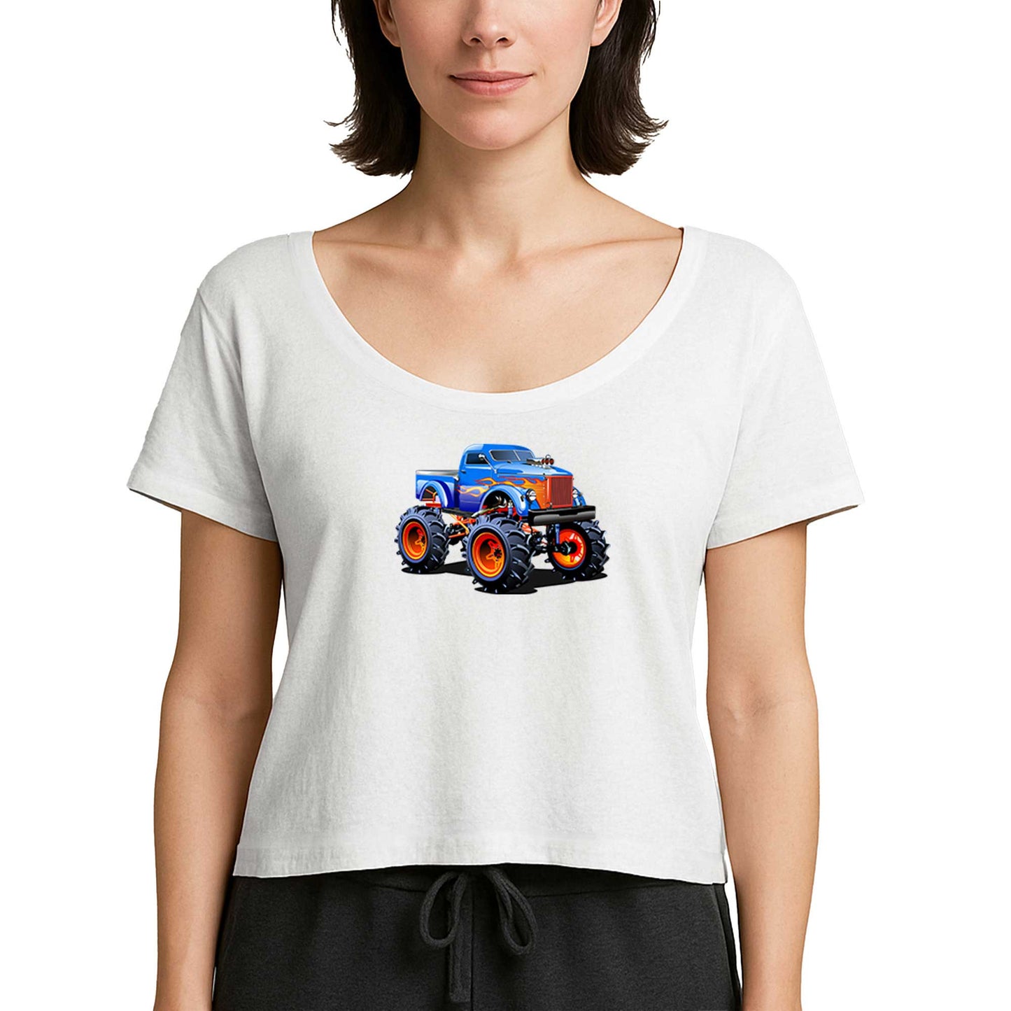 Canavar Kamyon SUV Beyaz Kadın Tişört