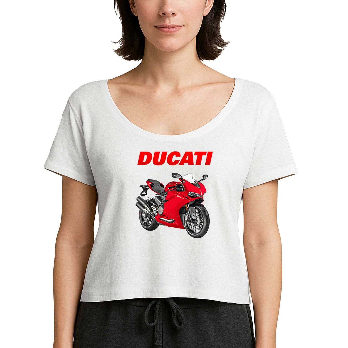 Ducati 959 Beyaz Kadın Tişört