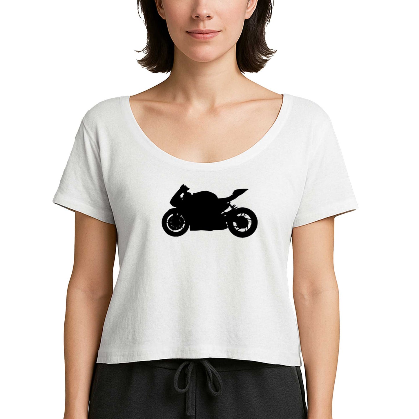 Ducati 1299 Siluet Beyaz Kadın Tişört