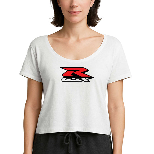 Suzuki GSX-R Logosu Beyaz Kadın Tişört