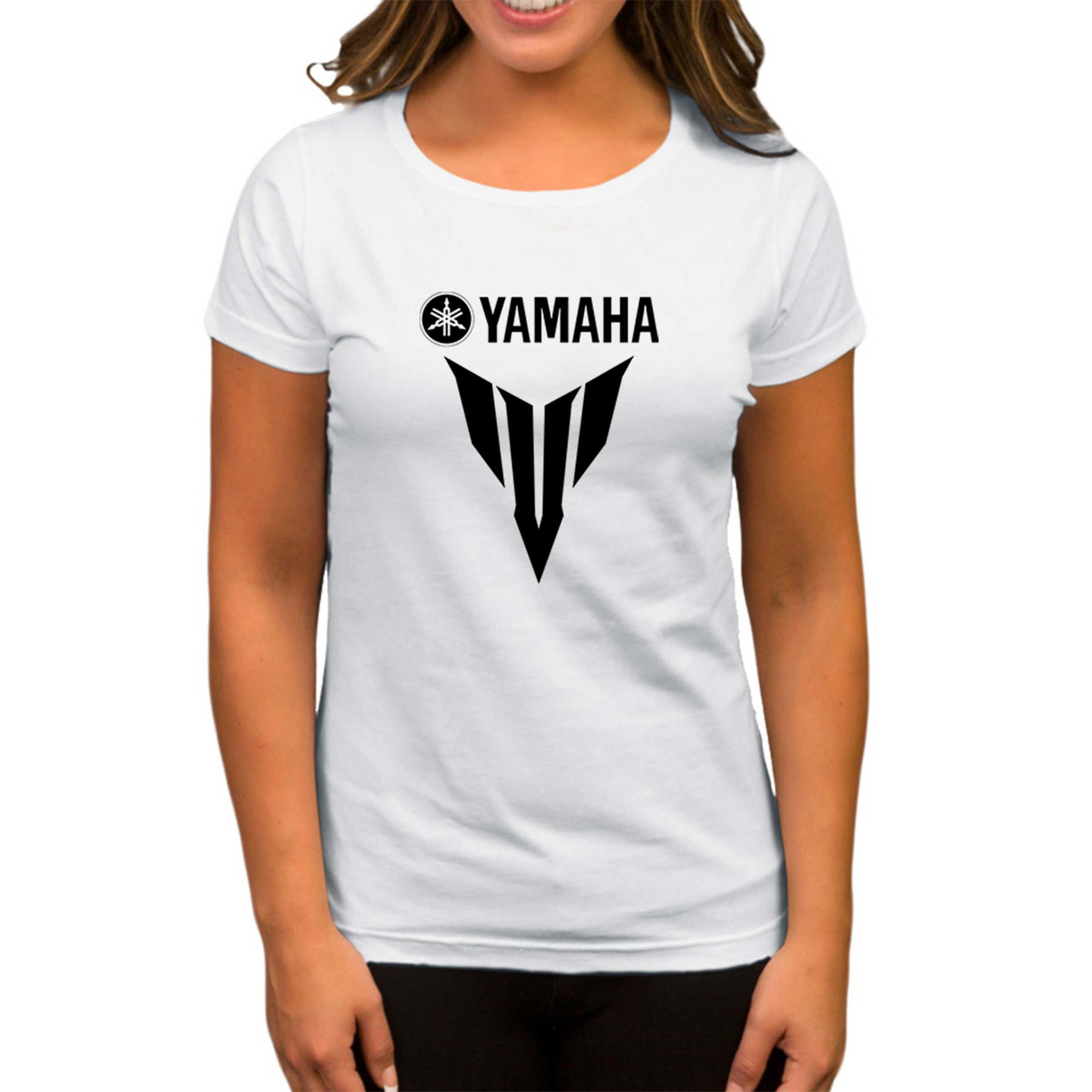 Yamaha MT07 Black Beyaz Kadın Tişört