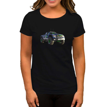 Off Road Yarış Arabası Siyah Kadın Tişört