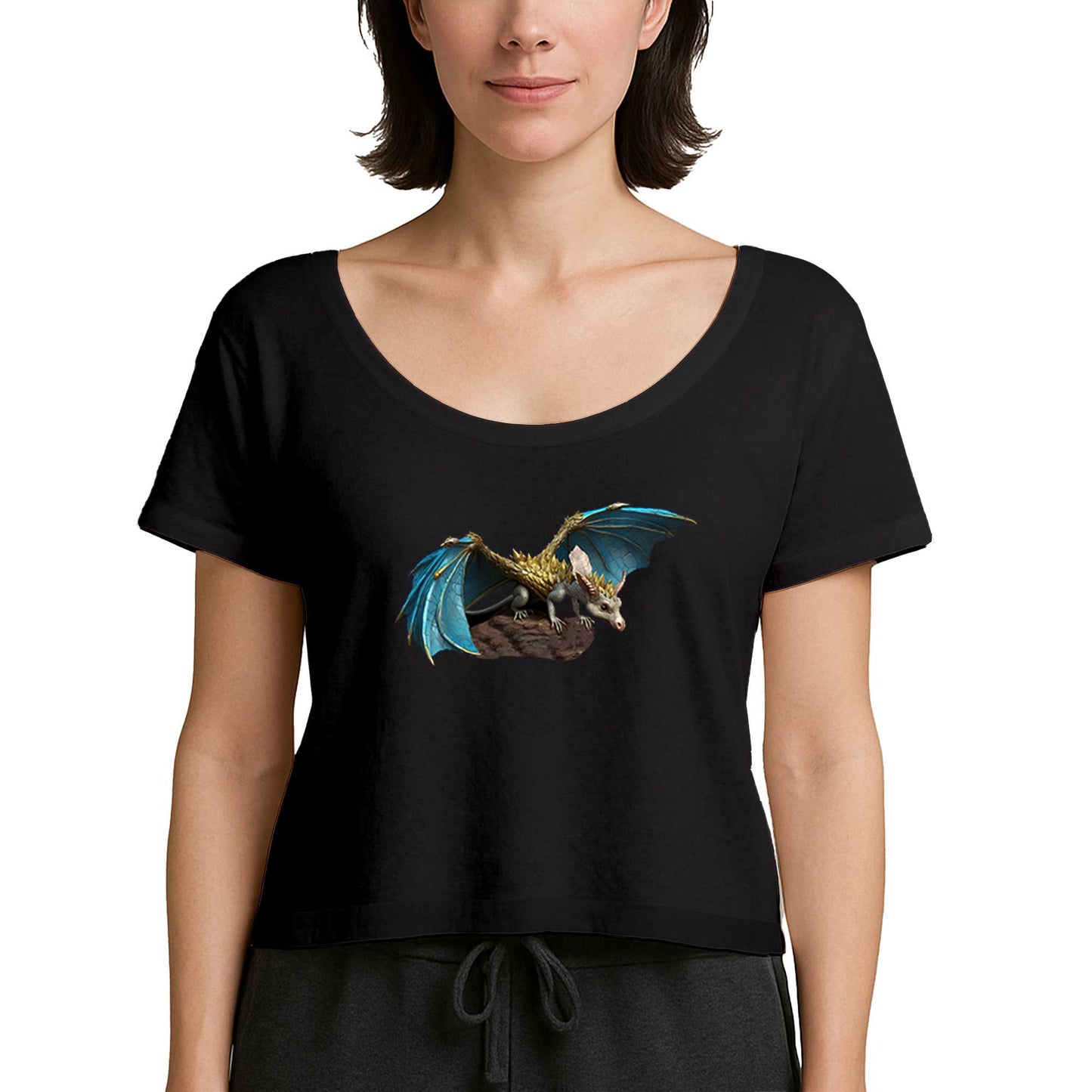 Baby Dragon Siyah Kadın Tişört