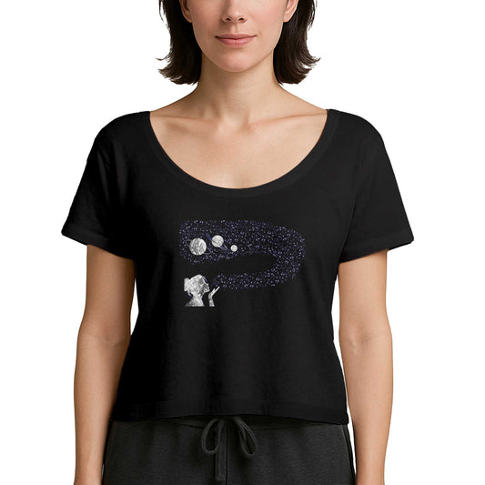 Galaksi Woman Siyah Kadın Tişört