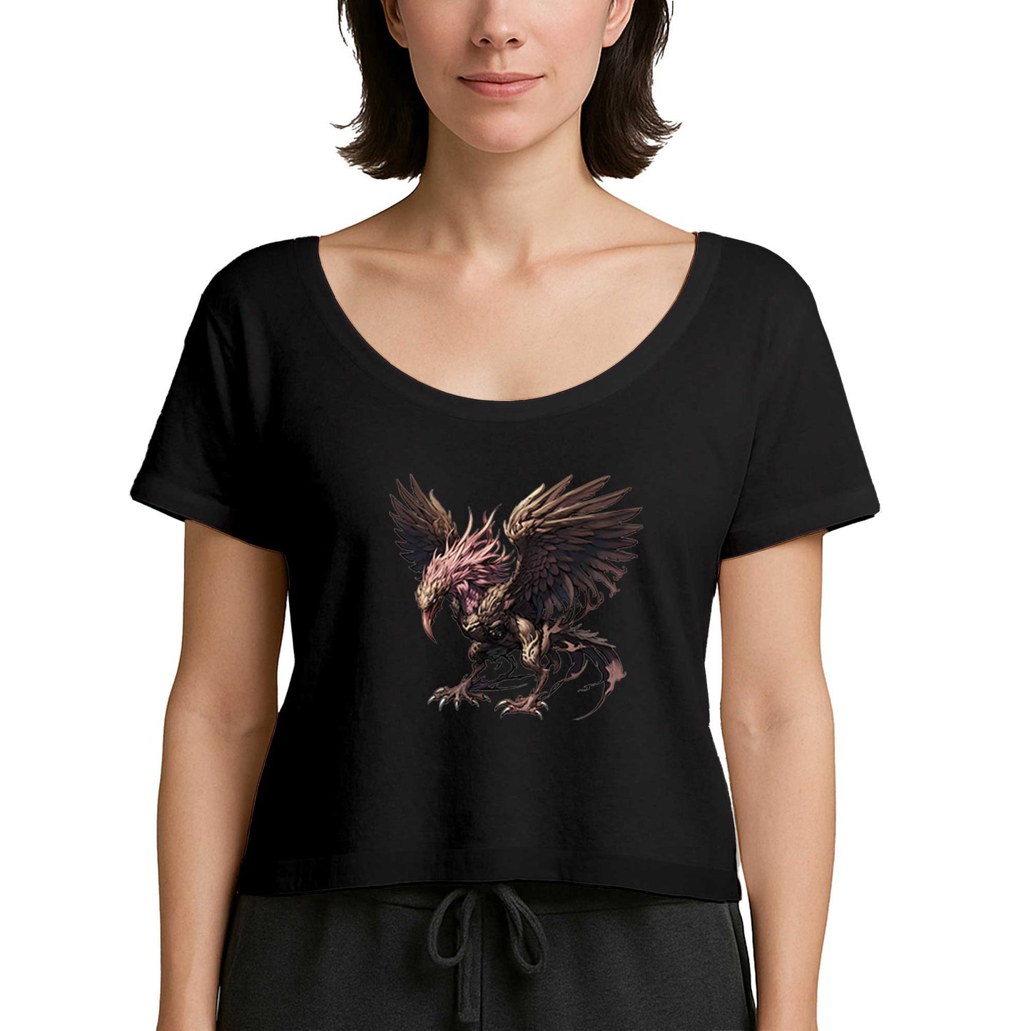 Phoenix Mythology Creature Siyah Kadın Tişört