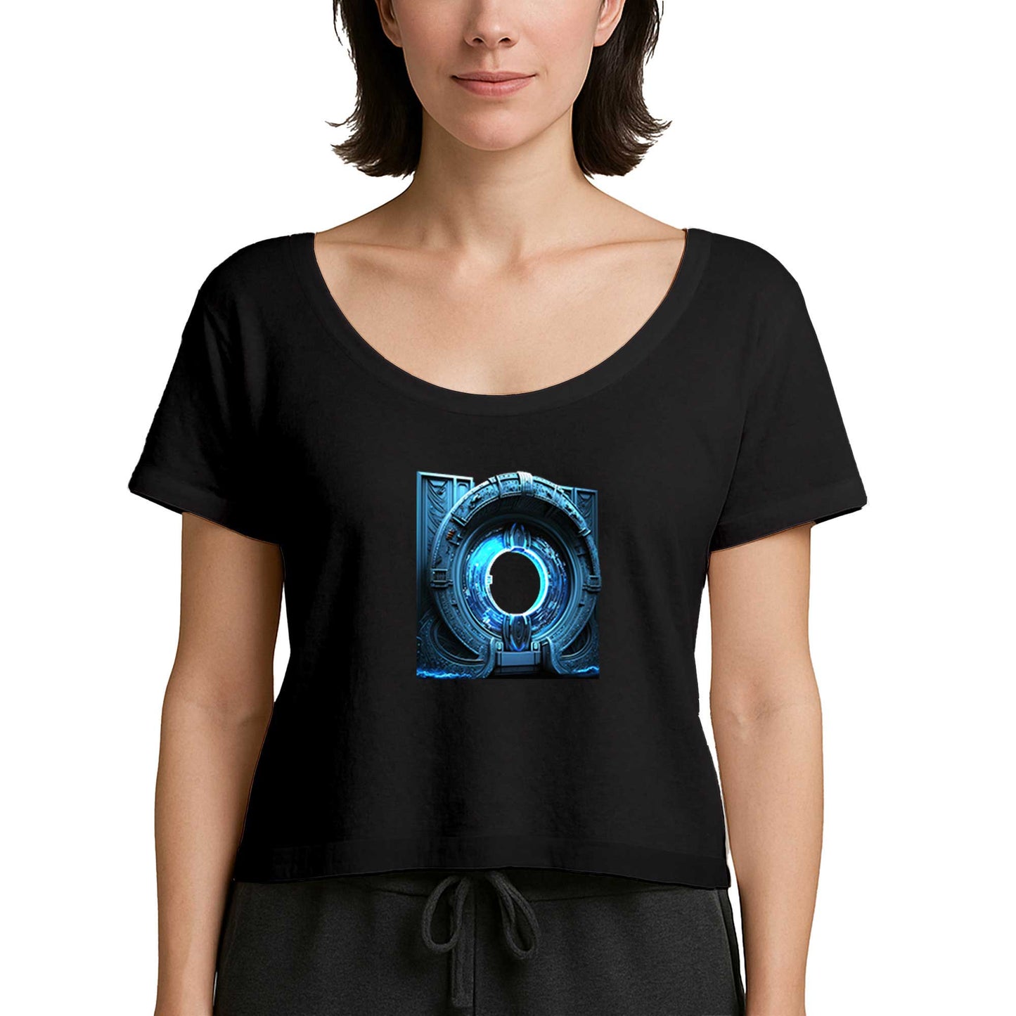 Portal Gate Siyah Kadın Tişört