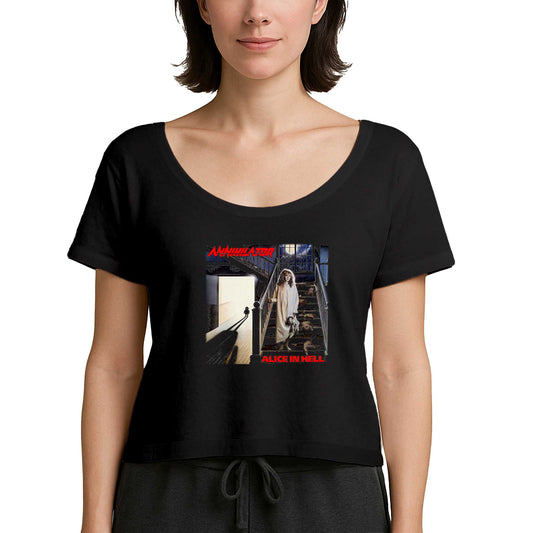 Annihilator Alice in Hell Siyah Kadın Tişört