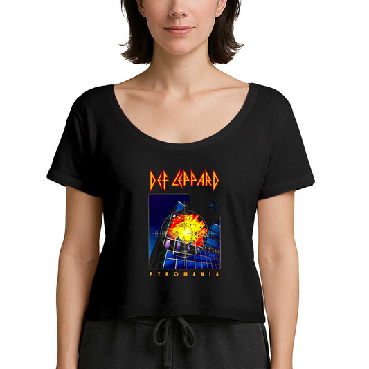 Def Leppard Pyromania Siyah Kadın Tişört