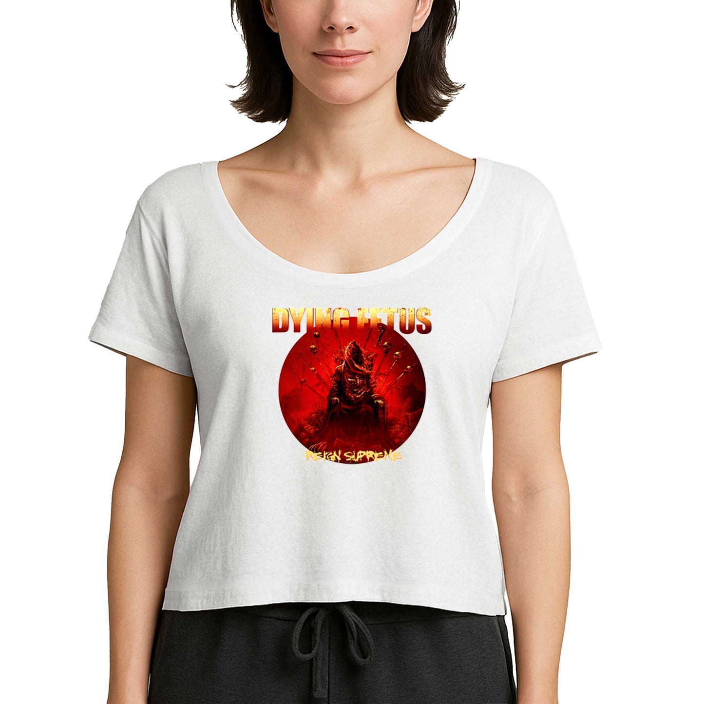 Dying Fetus Reign Supreme Beyaz Kadın Tişört