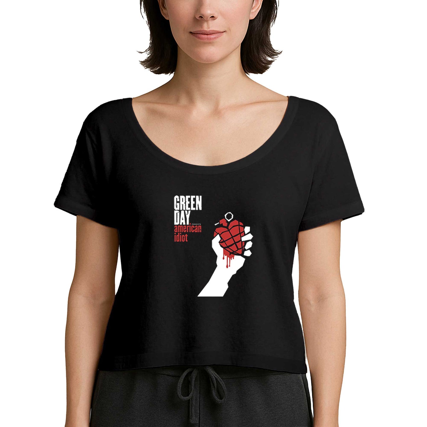 Green Day American Idiot Siyah Kadın Tişört