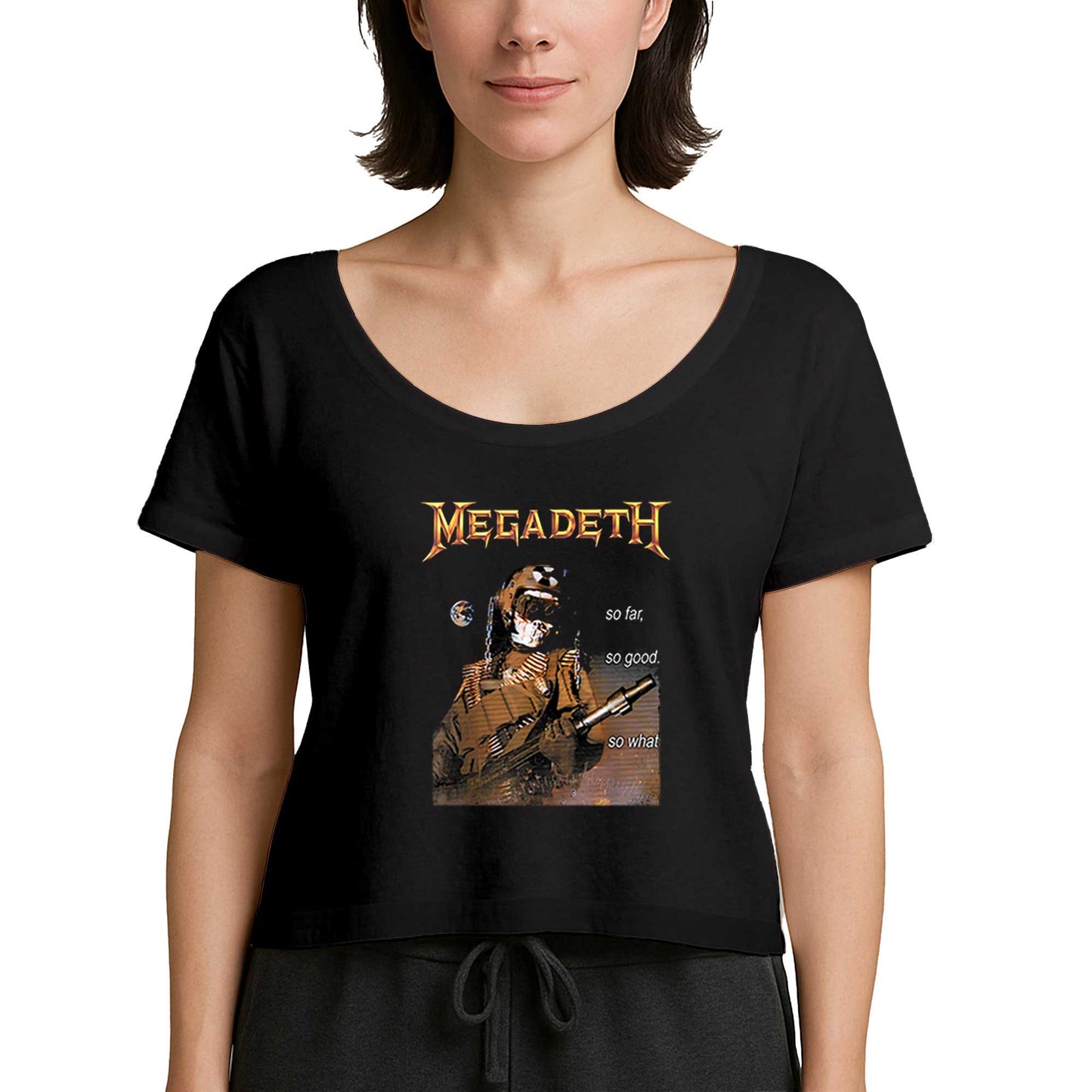 Megadeth So Far So Good Siyah Kadın Tişört