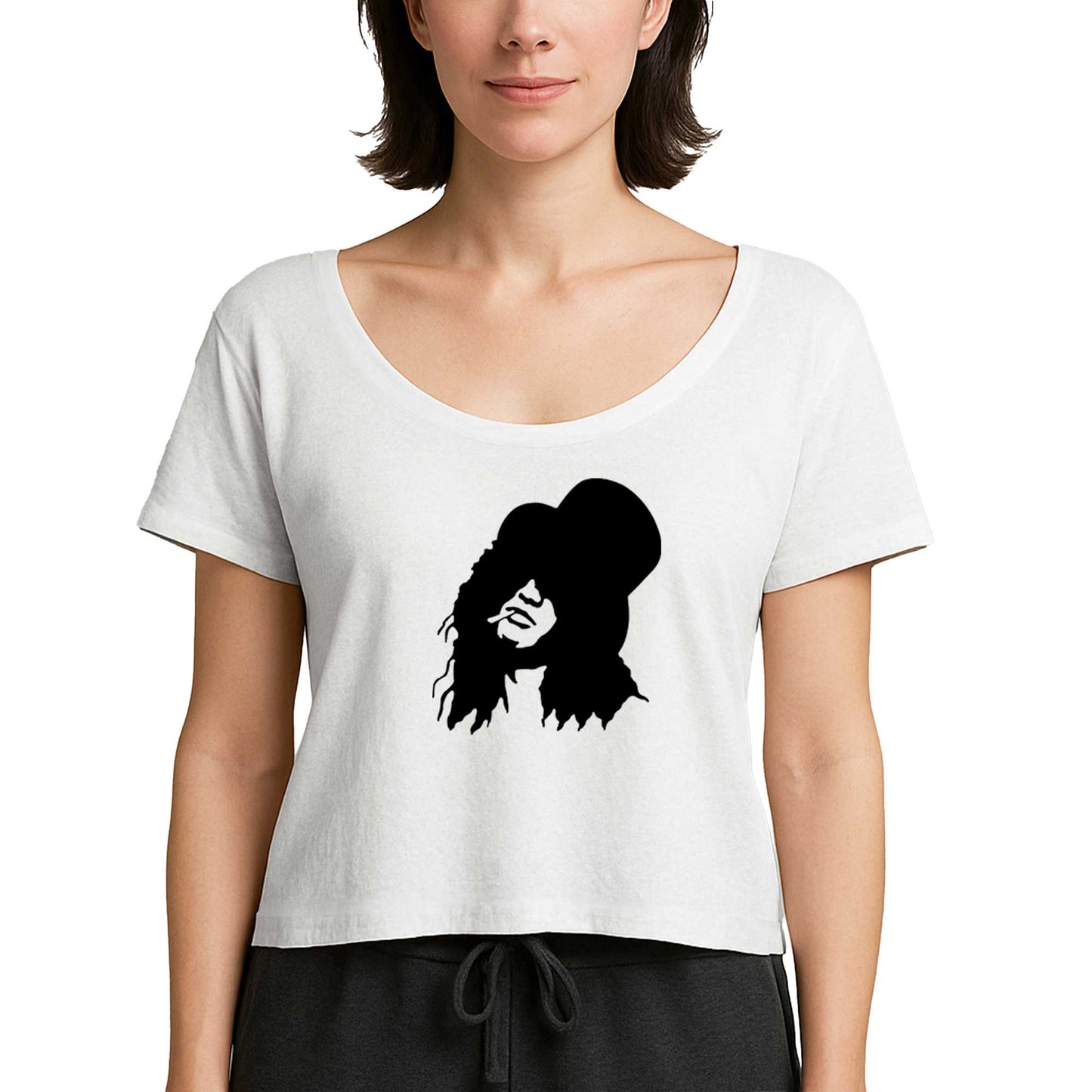 Slash Portre Beyaz Kadın Tişört