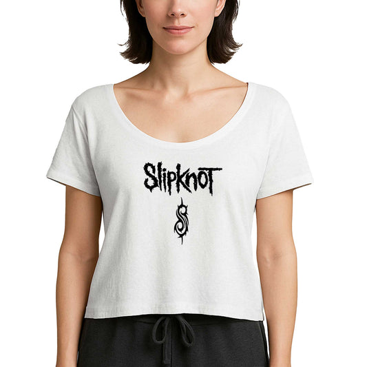 Slipknot Logo Text Beyaz Kadın Tişört