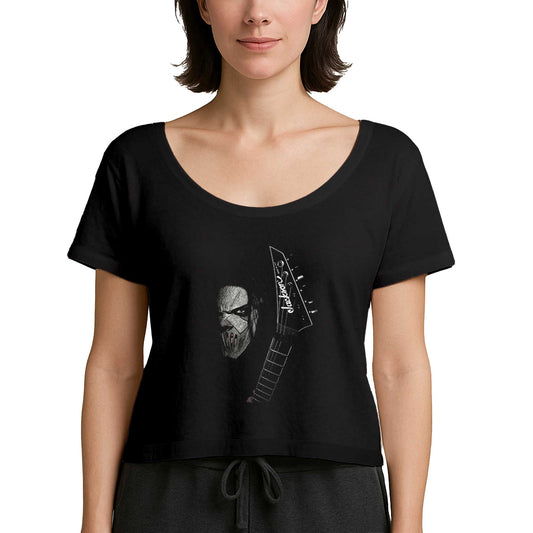 Slipknot Mick Thomson Guitar Siyah Kadın Tişört