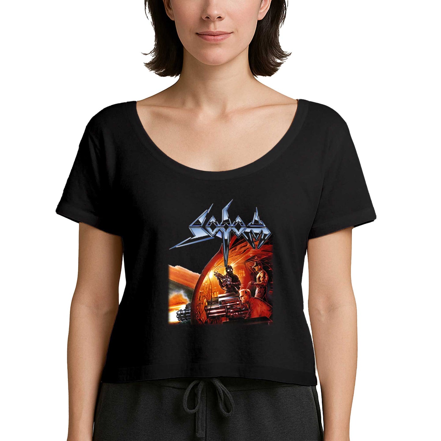 Sodom Agent Orange Siyah Kadın Tişört