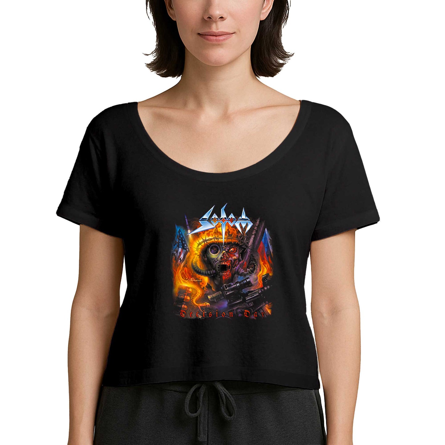 Sodom Decision Day Siyah Kadın Tişört