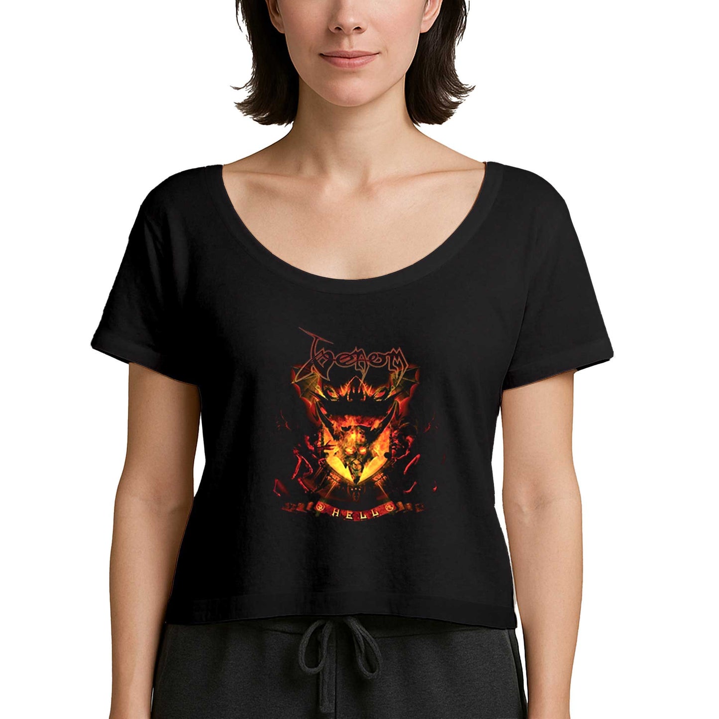 Venom Hell Siyah Kadın Tişört