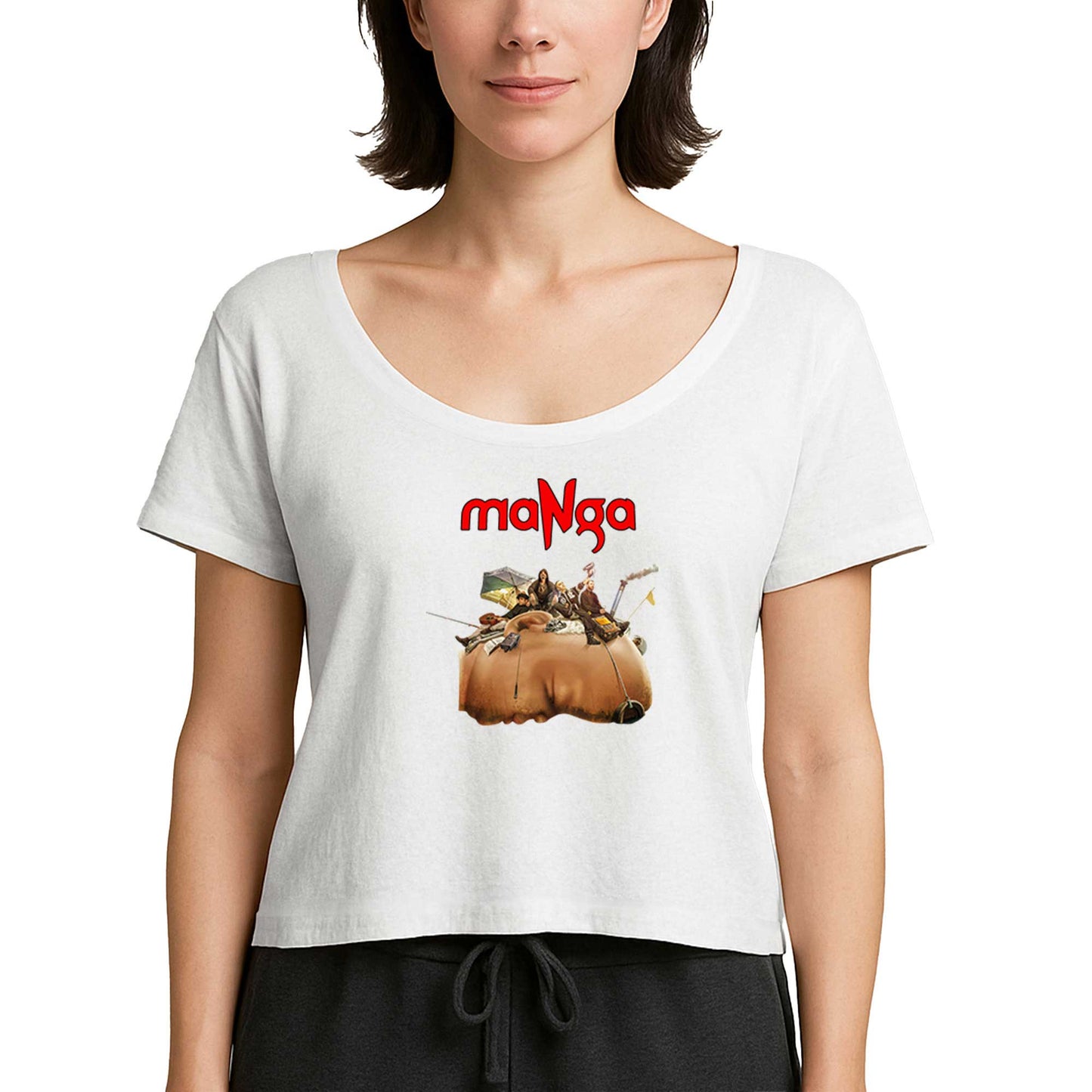 MaNga Antroposen Beyaz Kadın Tişört