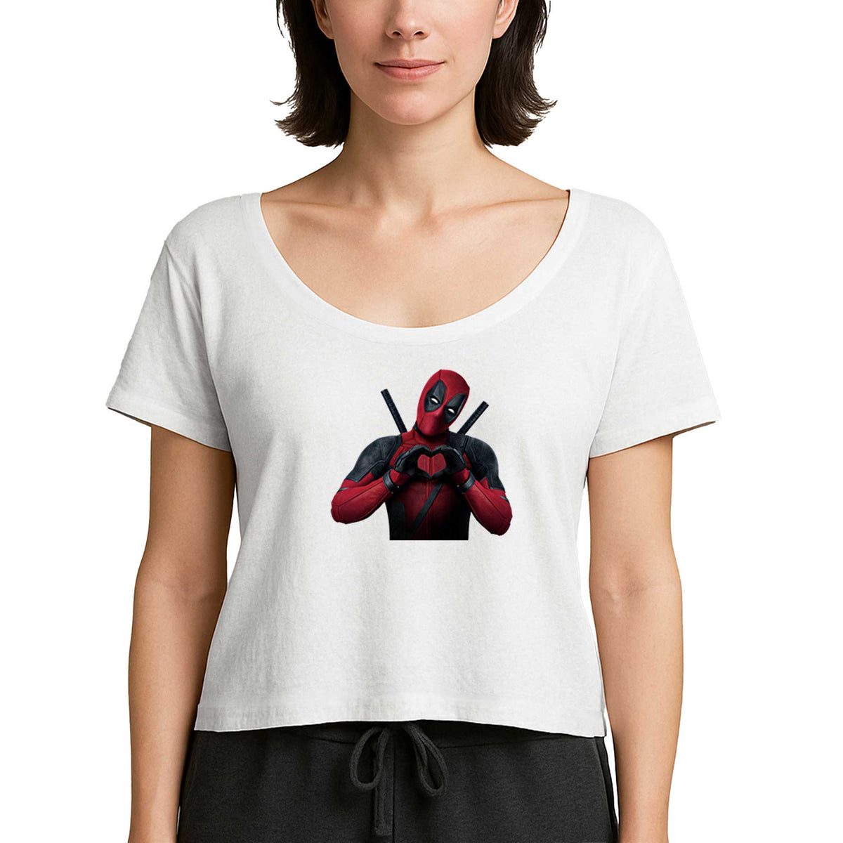 Deadpool Love Beyaz Kadın Tişört