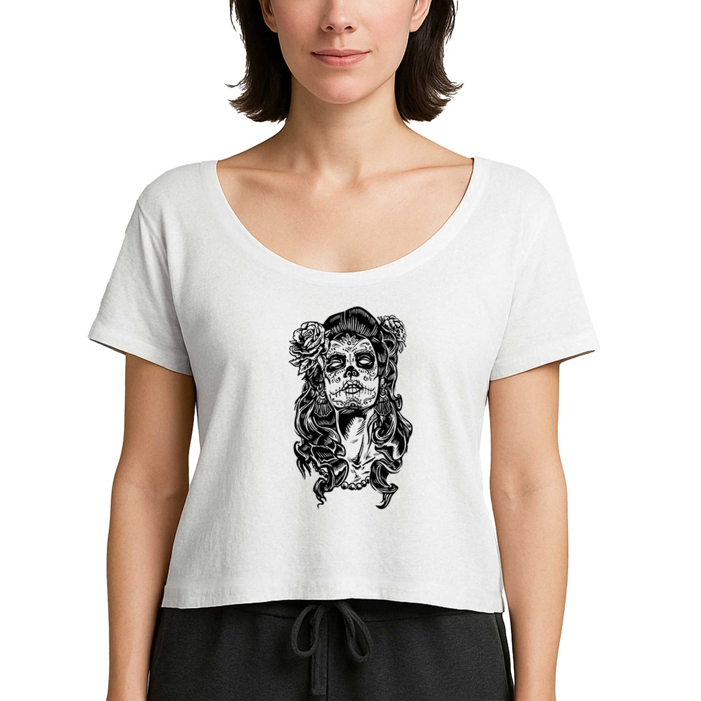 La Calavera Catrina Beyaz Kadın Tişört