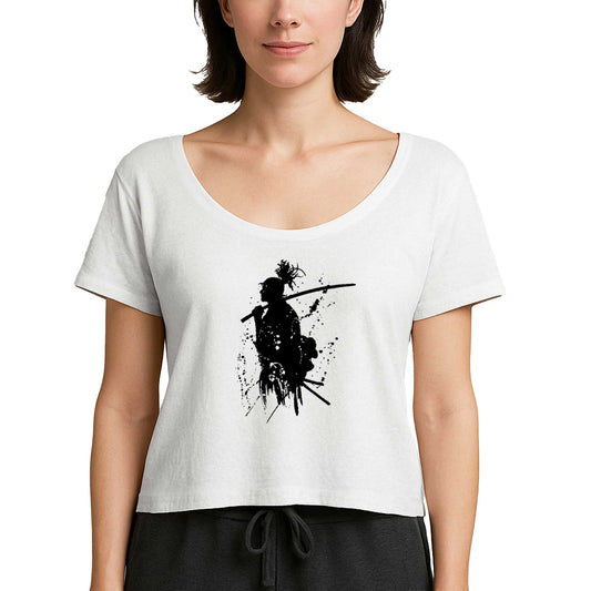 Samurai Miyamoto Musashi Beyaz Kadın Tişört
