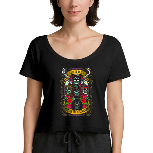 Guns N Roses Appetıte Destruction Siyah Kadın Tişört