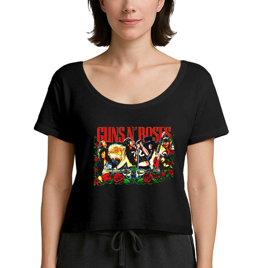 Guns N Roses Grup Konser Siyah Kadın Tişört