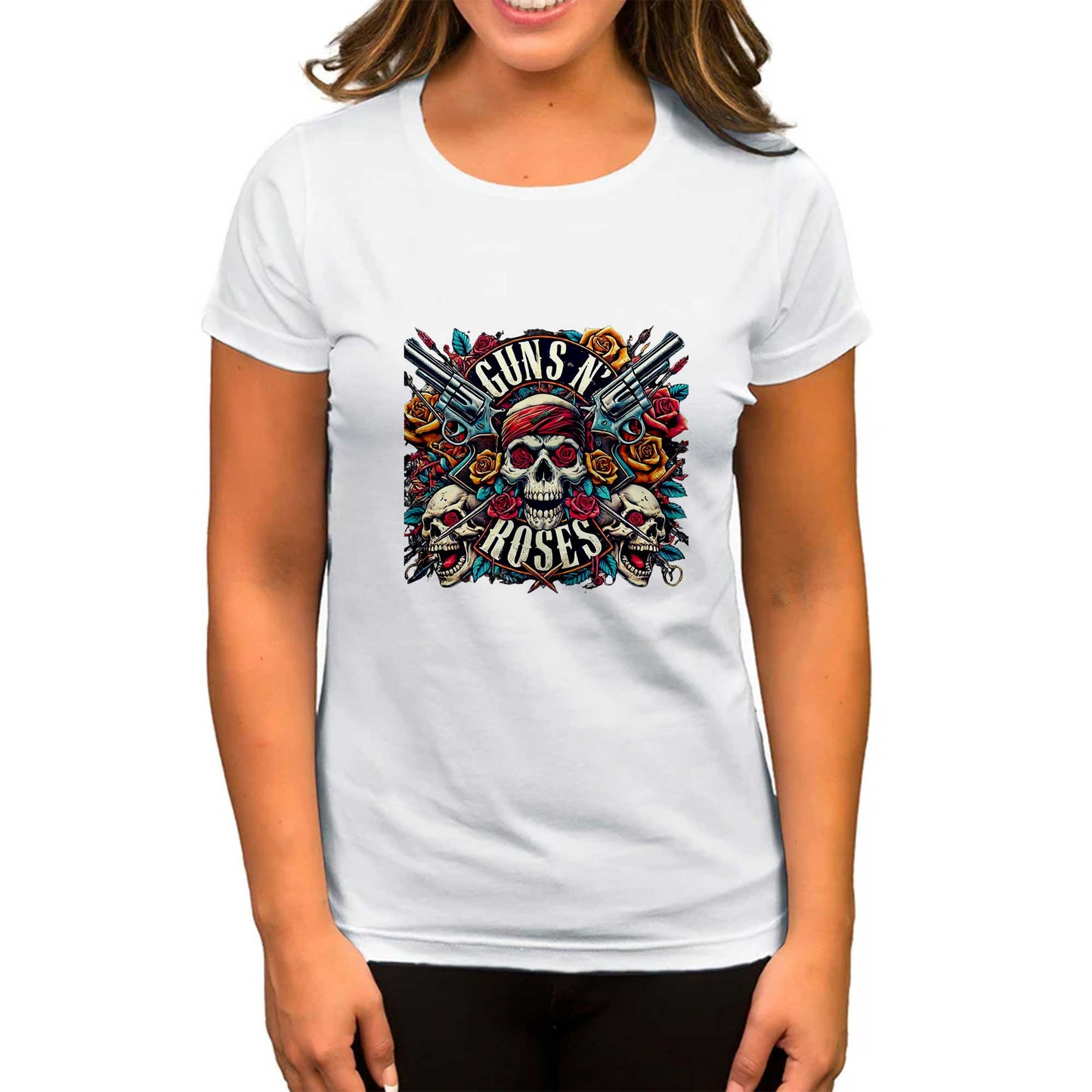 Guns N Roses Ok Dry Head Beyaz Kadın Tişört