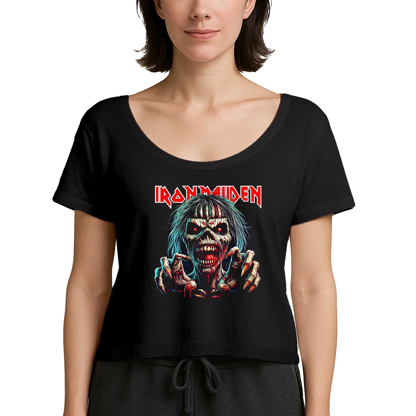 Iron Maiden Zombie Siyah Kadın Tişört