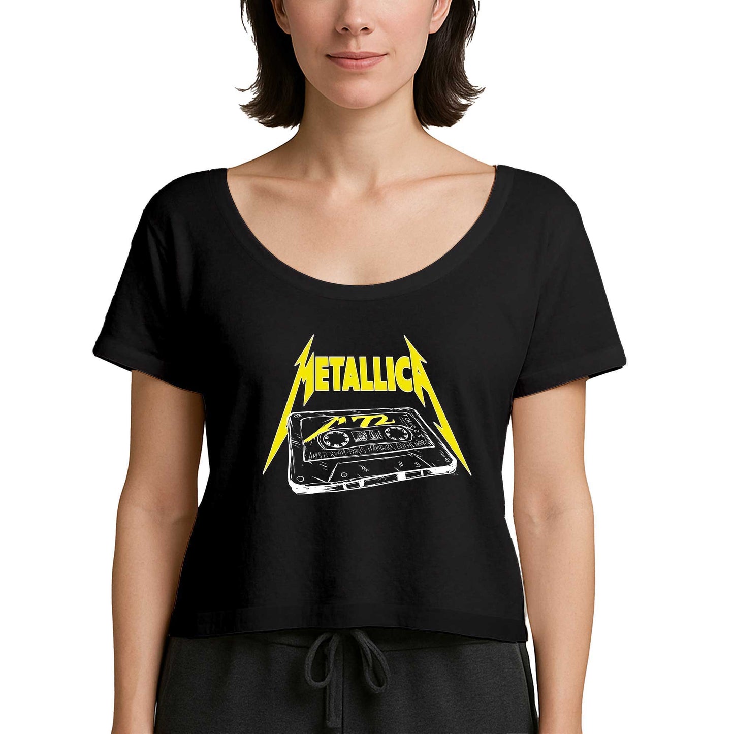 Metallica Tape Siyah Kadın Tişört