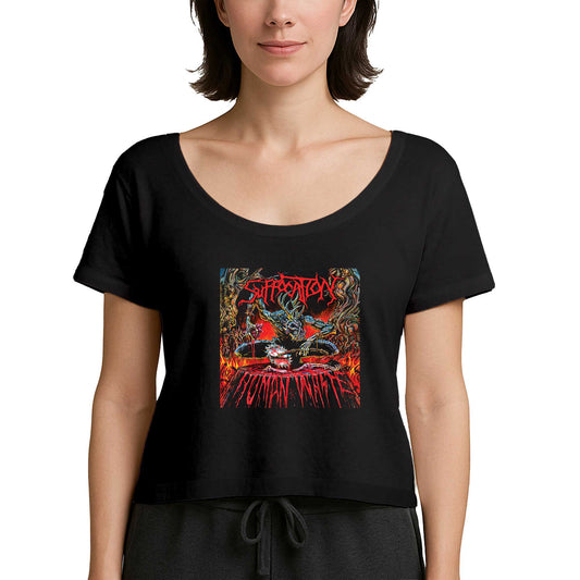 Suffocation Human Wolte Siyah Kadın Tişört