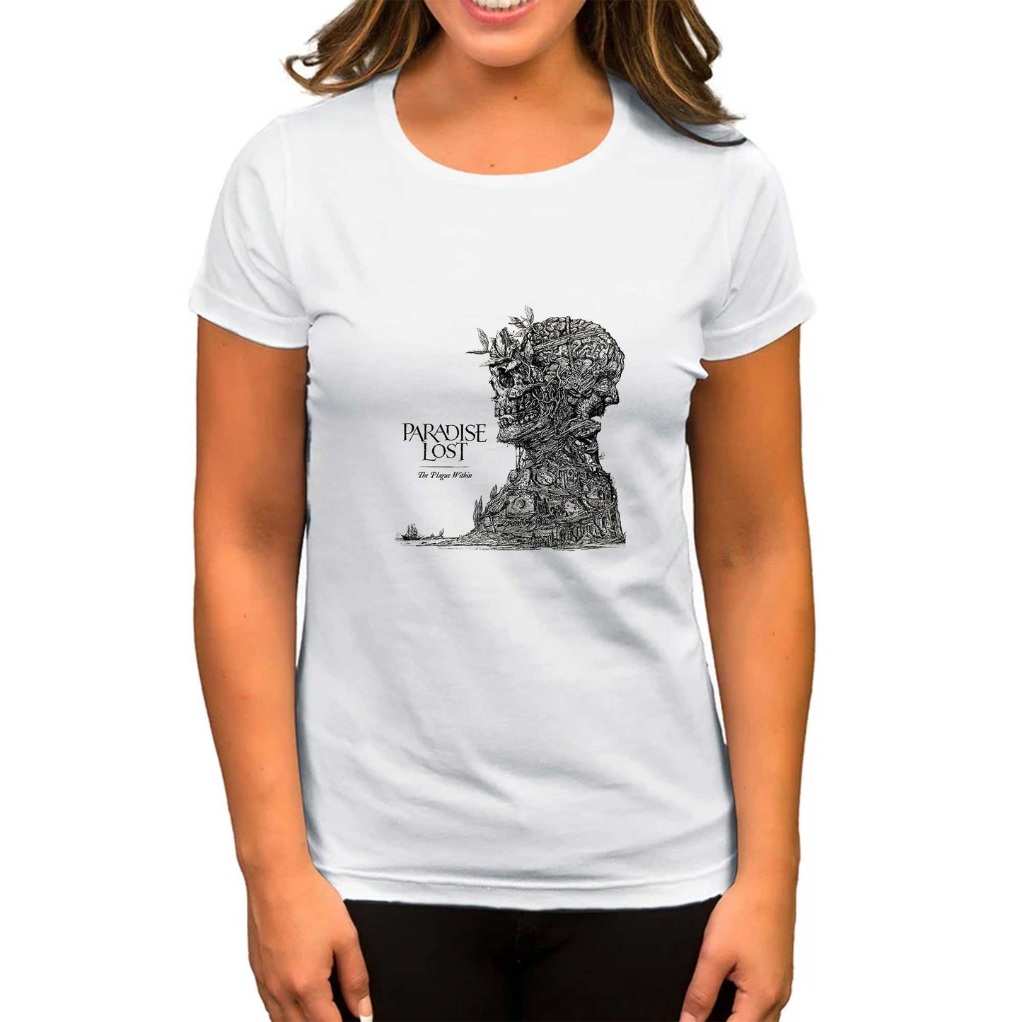 Paradise Lost The Plague Within Beyaz Kadın Tişört
