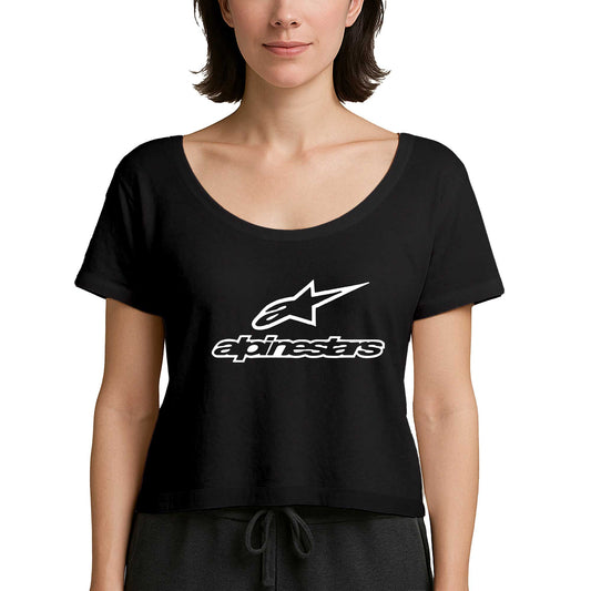 Alpinestars Logo Text Siyah Kadın Tişört